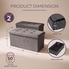 image:imageLavish Home Folding Storage Ottoman Bench Beige 30Dark Gray