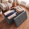 image:imageLavish Home Folding Storage Ottoman Bench Beige 30Dark Gray