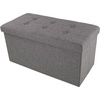 image:imageLavish Home Folding Storage Ottoman Bench Beige 30Dark Gray