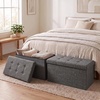 image:imageLavish Home Folding Storage Ottoman Bench Beige 30Dark Gray
