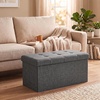 image:imageLavish Home Folding Storage Ottoman Bench Beige 30Dark Gray
