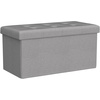 image:imageLavish Home Folding Storage Ottoman Bench Beige 30Light Gray