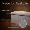 image:imageLavish Home Folding Storage Ottoman Bench Beige 30Light Gray