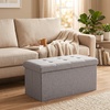 image:imageLavish Home Folding Storage Ottoman Bench Beige 30Light Gray