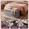 image:imageLavish Home Folding Storage Ottoman Bench Beige 30Light Gray