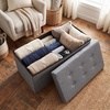 image:imageLavish Home Folding Storage Ottoman Bench Beige 30Light Gray