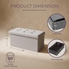 image:imageLavish Home Folding Storage Ottoman Bench Beige 30Light Gray