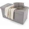 image:imageLavish Home Folding Storage Ottoman Bench Beige 30Light Gray