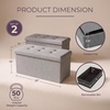 image:imageLavish Home Folding Storage Ottoman Bench Beige 30Light Gray
