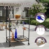 image:imageLavish Home Indoor Outdoor Bar Cart with Locking Wheels and Wine Rack