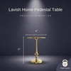 image:imageLavish Home Iron Pedestal Table Antiqued Gold Side Table 16W x 22HL 16 x W 16 x H 22