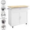 image:imageLavish Home Kitchen Island with Spice Rack and Storage Cabinet White