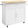 image:imageLavish Home Kitchen Island with Spice Rack and Storage Cabinet White