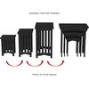 image:imageLavish Home Nesting Tables Black Set of 3 21515751075Black