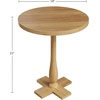 image:imageLavish Home Pedestal Table  Living Room Side Table Natural 18W x 22HNatural