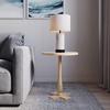image:imageLavish Home Pedestal Table  Living Room Side Table Natural 18W x 22HNatural