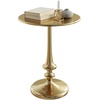 image:imageLavish Home Pedestal Table Vintage Antiqued Gold Side Table 16W x 22HGoldMetal