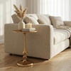 image:imageLavish Home Pedestal Table Vintage Antiqued Gold Side Table 16W x 22HGoldMetal