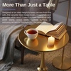 image:imageLavish Home Pedestal Table Vintage Antiqued Gold Side Table 16W x 22HGoldMetal