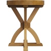 image:imageLavish Home Pedestal Table Vintage Antiqued Gold Side Table 16W x 22HNatural StainWood