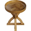image:imageLavish Home Pedestal Table Vintage Antiqued Gold Side Table 16W x 22HNatural StainWood