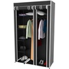 image:imageLavish Home Portable Closet  Freestanding Covered Garment Rack Wardrobe with 5 Shelves for Hanging Clothes with Dust Cover and Metal Frame Black