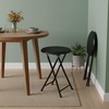 image:imageLavish Home Portable Folding Stool with Backless Seat Blue 18 InchBlack