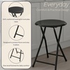 image:imageLavish Home Portable Folding Stool with Backless Seat Blue 18 InchBlack
