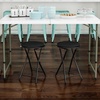 image:imageLavish Home Portable Folding Stool with Backless Seat Blue 18 InchBlack