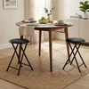 image:imageLavish Home Portable Folding Stool with Backless Seat Blue 18 InchBlack