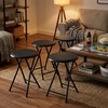 image:imageLavish Home Portable Folding Stool with Backless Seat Blue 18 InchBlack