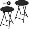 image:imageLavish Home Portable Folding Stool with Backless Seat Blue 18 InchBlack