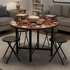 image:imageLavish Home Portable Folding Stool with Backless Seat Blue 18 InchBlack