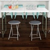 image:imageLavish Home Portable Folding Stool with Backless Seat Blue 18 InchGrey