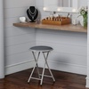 image:imageLavish Home Portable Folding Stool with Backless Seat Blue 18 InchGrey