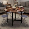 image:imageLavish Home Portable Folding Stool with Backless Seat Blue 18 InchGrey