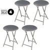 image:imageLavish Home Portable Folding Stool with Backless Seat Blue 18 InchGrey