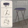 image:imageLavish Home Portable Folding Stool with Backless Seat Blue 18 InchGrey