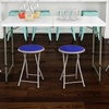 image:imageLavish Home Portable Folding Stool with Backless Seat Blue 18 InchRoyal Blue