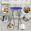 image:imageLavish Home Portable Folding Stool with Backless Seat Blue 18 InchRoyal Blue