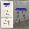 image:imageLavish Home Portable Folding Stool with Backless Seat Blue 18 InchRoyal Blue