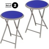 image:imageLavish Home Portable Folding Stool with Backless Seat Blue 18 InchRoyal Blue