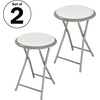 image:imageLavish Home Portable Folding Stool with Backless Seat Blue 18 InchWhite