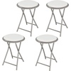 image:imageLavish Home Portable Folding Stool with Backless Seat Blue 18 InchWhite