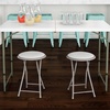 image:imageLavish Home Portable Folding Stool with Backless Seat Blue 18 InchWhite