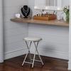 image:imageLavish Home Portable Folding Stool with Backless Seat Blue 18 InchWhite