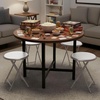 image:imageLavish Home Portable Folding Stool with Backless Seat Blue 18 InchWhite