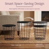 image:imageLavish Home Round End Tables  Nesting Tables Set of 2 BlackBlack