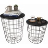 image:imageLavish Home Round End Tables  Nesting Tables Set of 2 BlackBlack