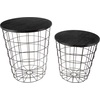 image:imageLavish Home Round End Tables  Nesting Tables Set of 2 BlackBlack